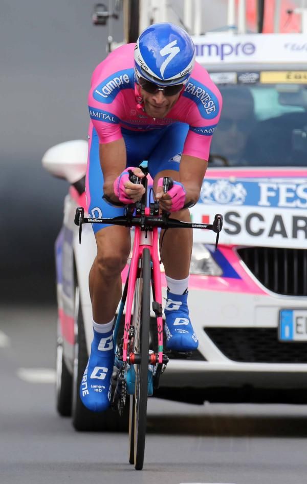 Michele Scarponi (Lampre-ISD) in action.