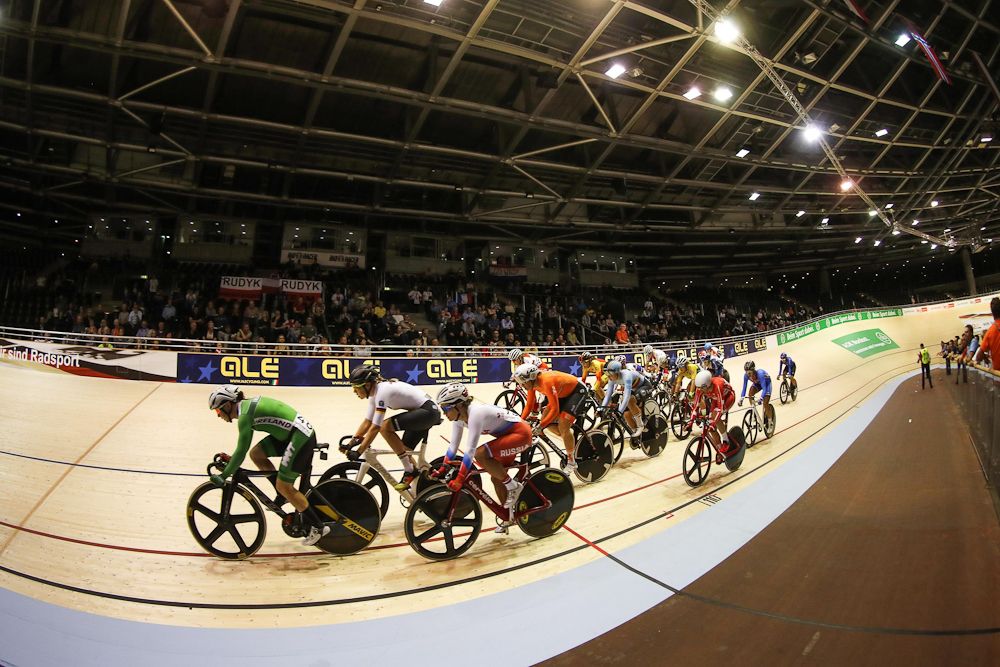 Riders compete at the European track championships