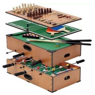 Deluxe Table Game Set 5 In 1 Football Tennis Backgammon Chess Pool Snooker Toy