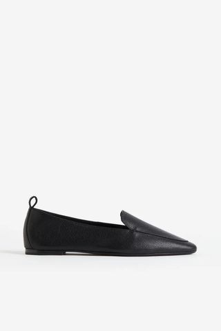 H&M flat suede loafers in black