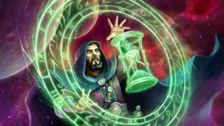A wizard casting a time spell from Deep Magic: Time Magic by Kobold Press.