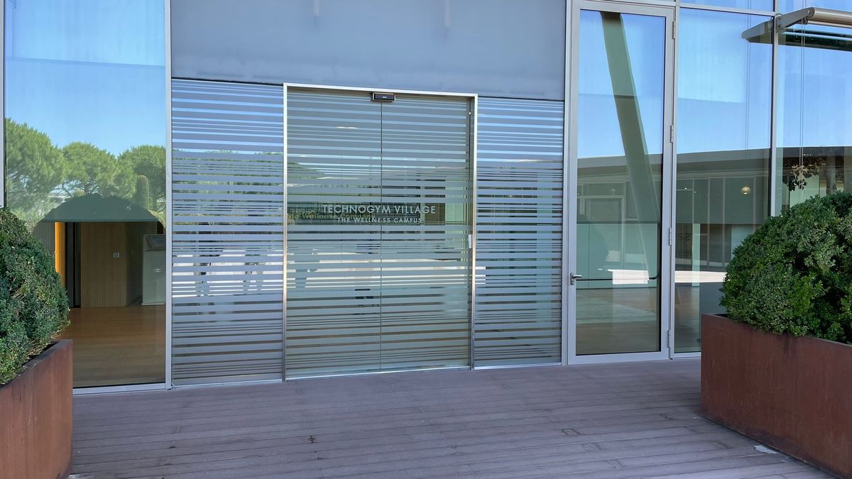 The entrance to the Technogym village