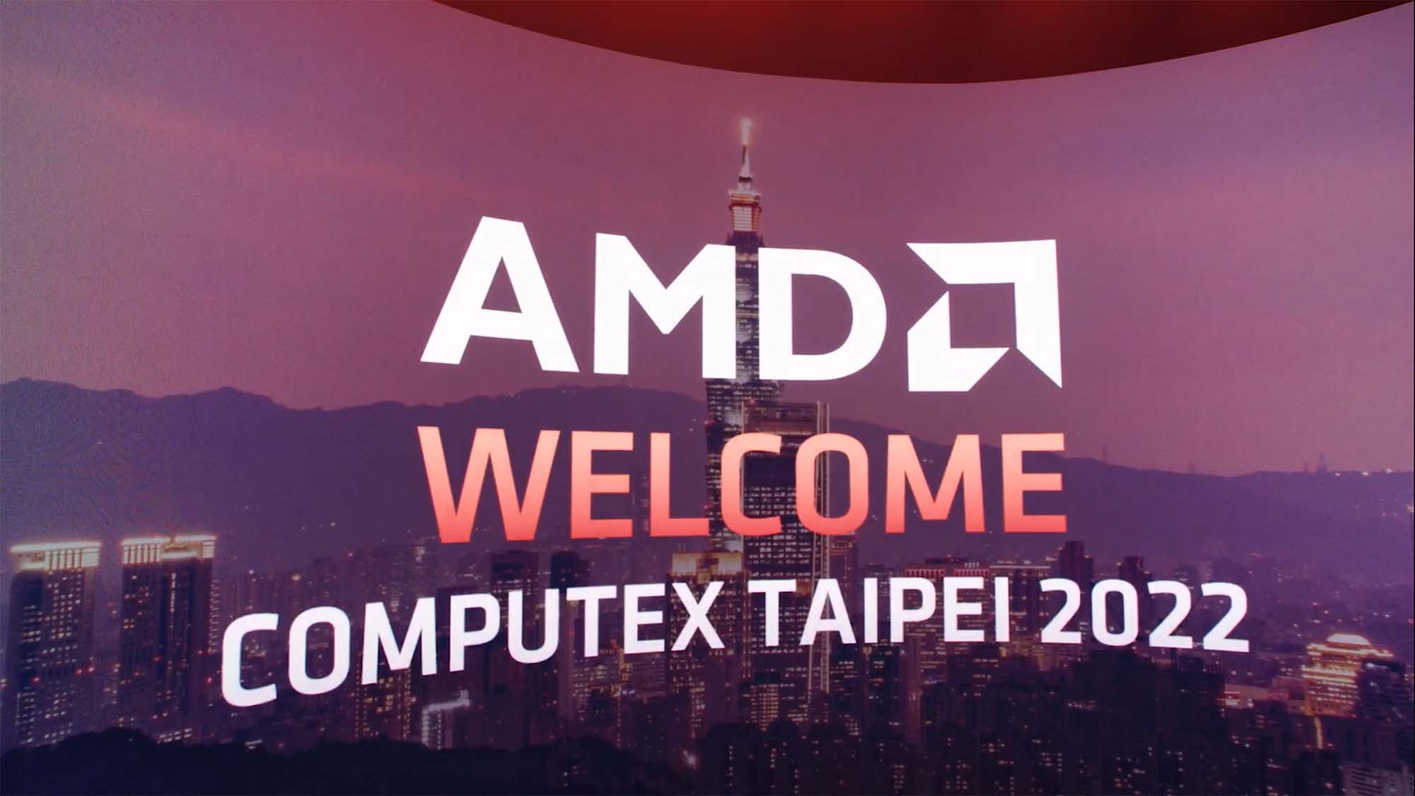 Velkomst-beskjeden man fikk i starten av AMDs hovedinnlegg under Computex 2022-messen