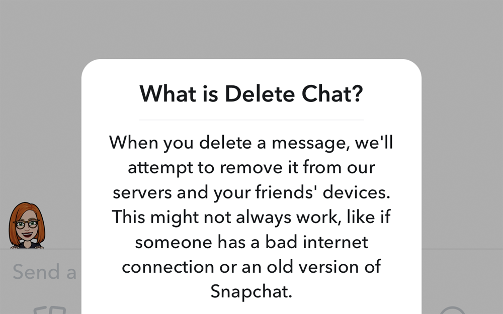 How to use Snapchat - deleting chats