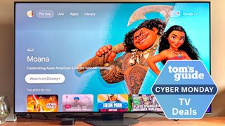 Hisense U8N TV showing Moana on screen