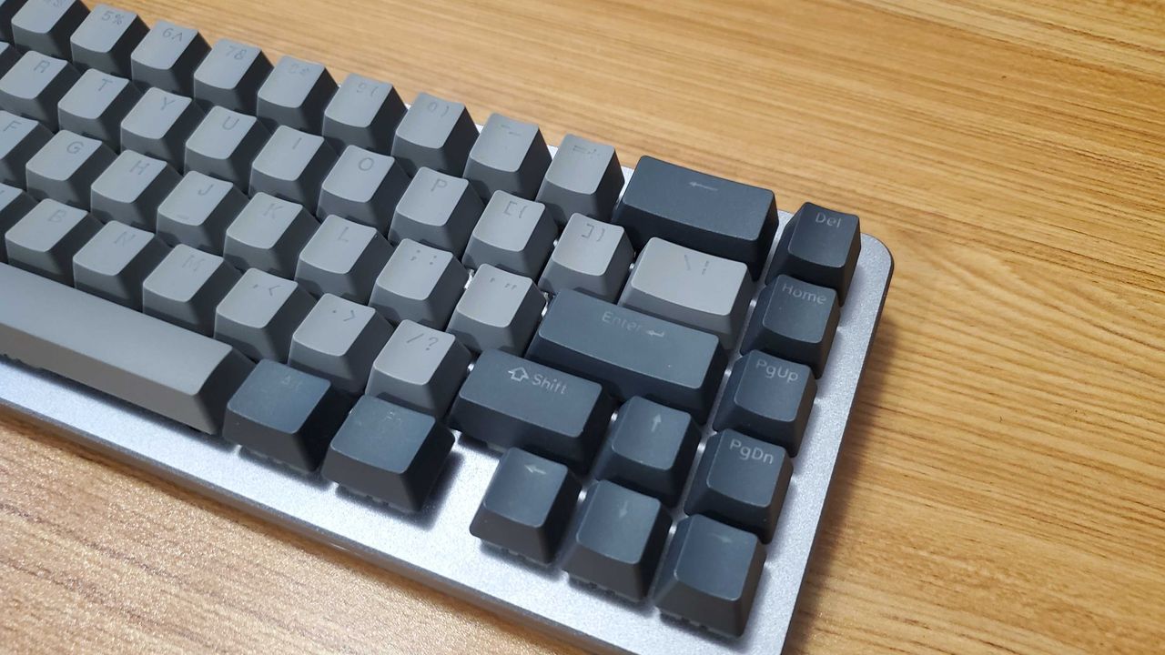 closeup of grey Drop ALT mechanical keyboard