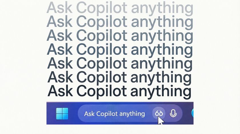 Mockups with Microsoft's AI agent Copilot in Windows 11 and the Windows 11 taskbar