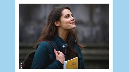 Actress Meg Bellamy, who plays Kate Middleton is seen during filming for The Crown season 6 in St Andrews, on March 17, 2023 in St Andrews, Scotland. The sixth series of the drama, based on the real lives of the recent British monarchy, is set in St Andrews where the Prince and Princess of Wales met whilst studying at University