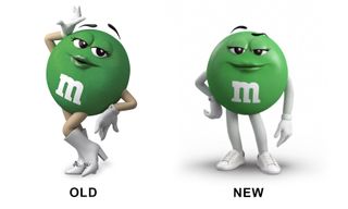 Green M&M character design