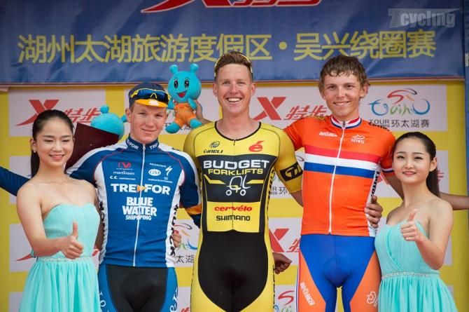The top three Sam Witmitz, Soren Kragh Andersen, Jurgen van Diemen