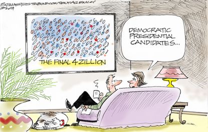 Political Cartoon U.S. The final 4 zillion Democrats 2020 presidential election