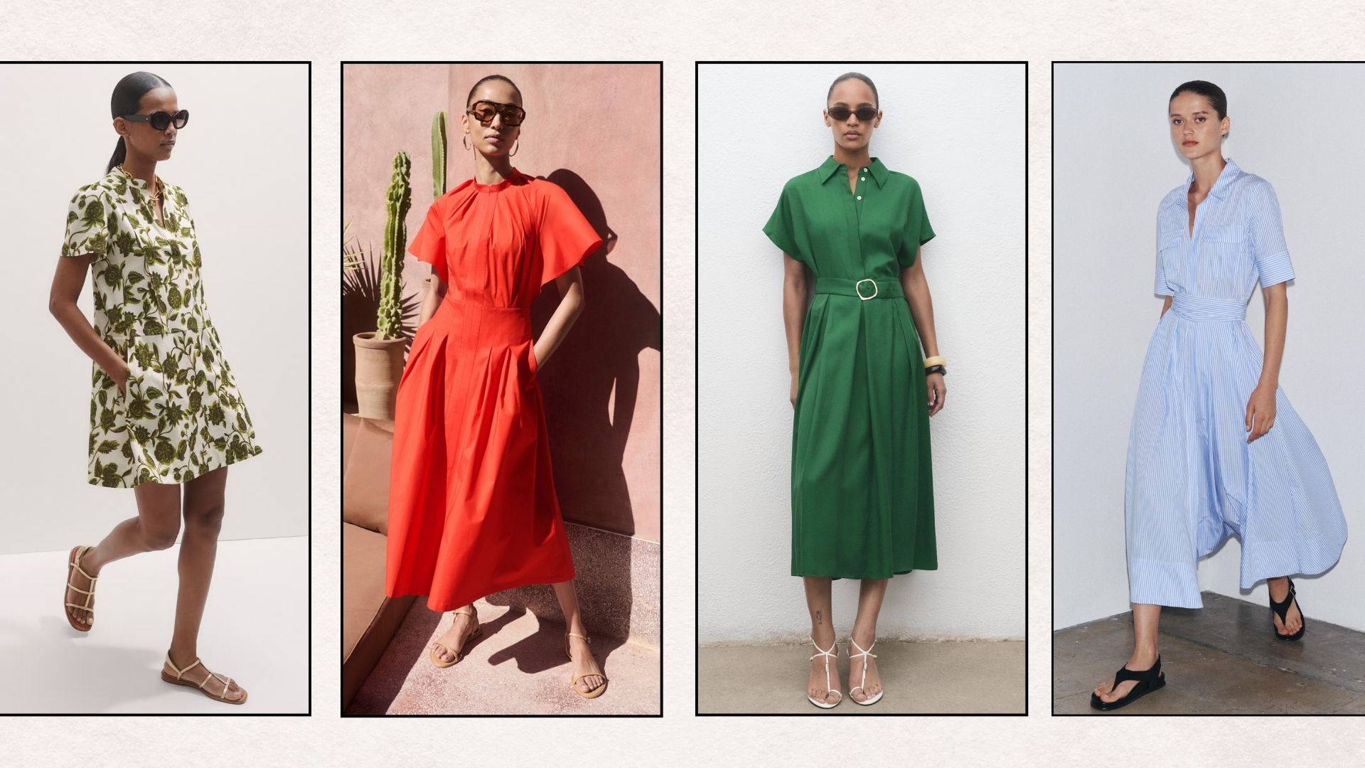 Four images of dresses