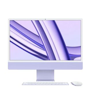 An imac against a white background
