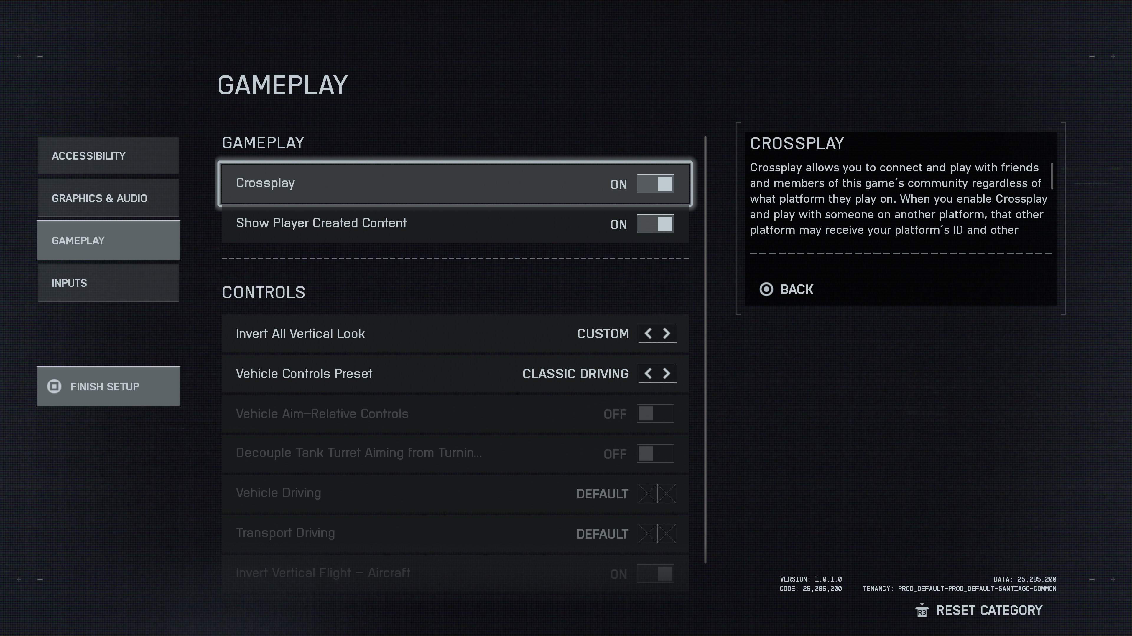 Battlefield 6 crossplay option in the menu