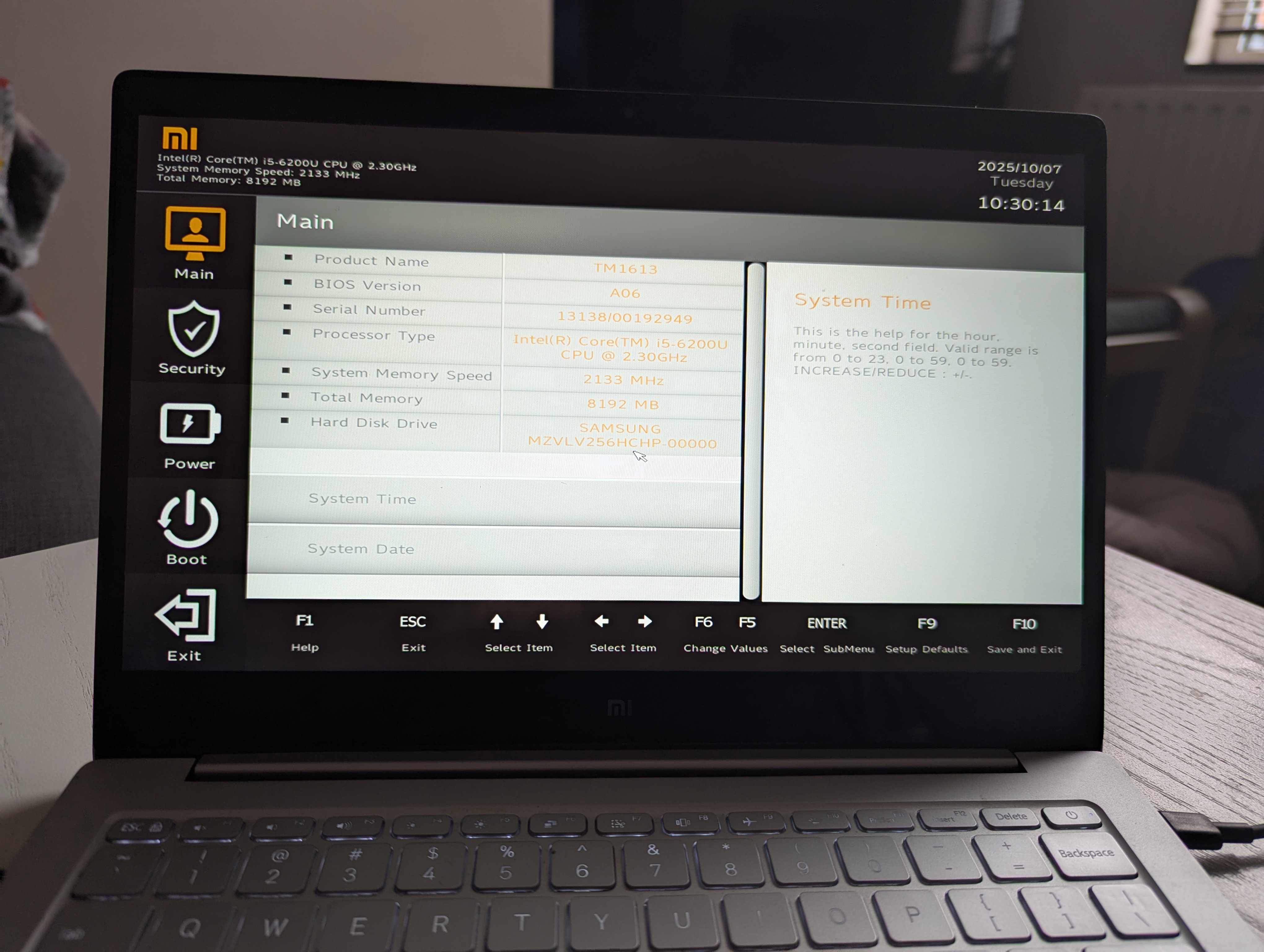 لقطة شاشة توضح عملية تحويل الكمبيوتر المحمول إلى جهاز Chromebook