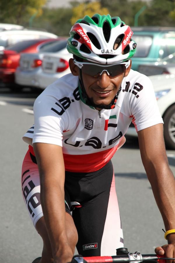All smiles for the UAE riders before the race