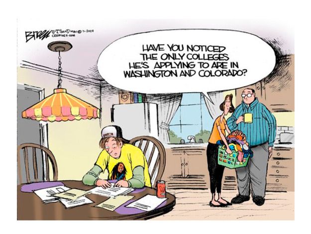 Editorial cartoon Colorado marijuana