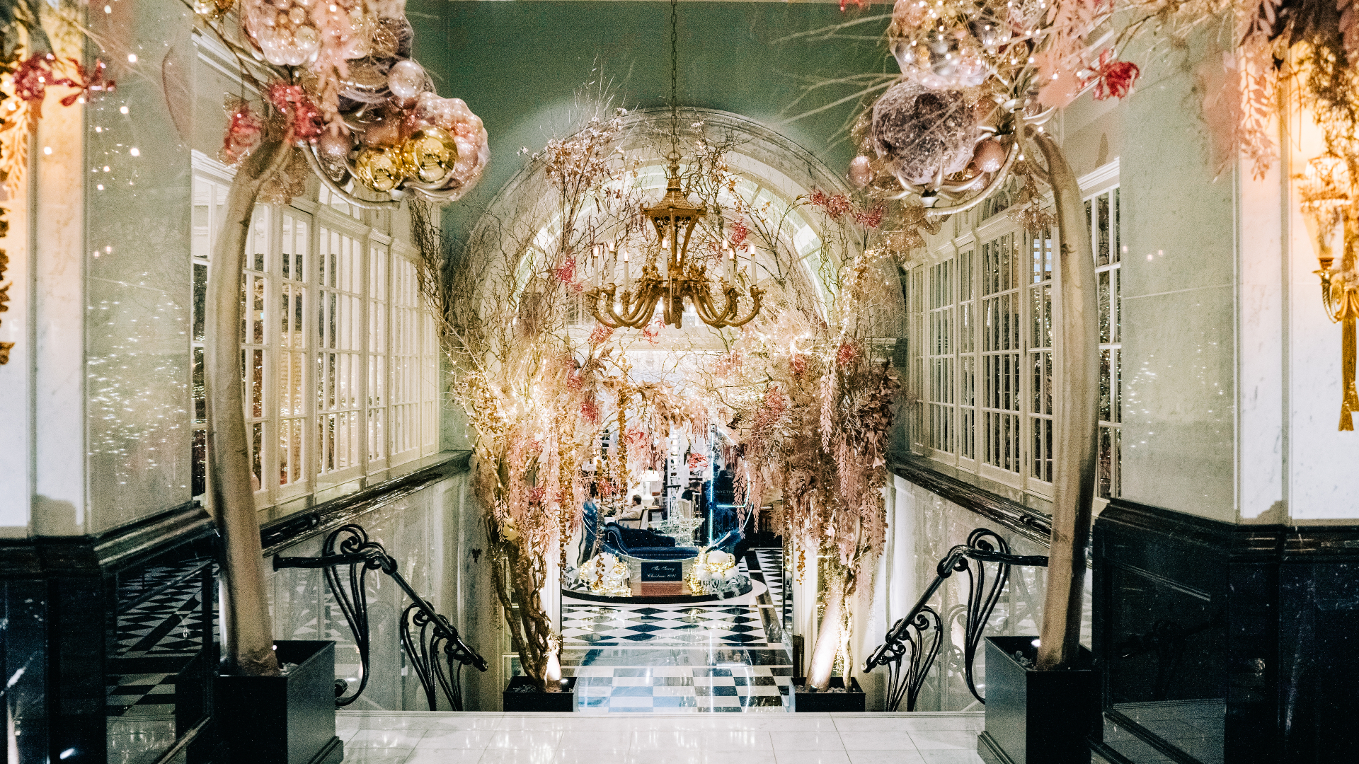A view of The Savoy Hotel's "Champagne Forest"