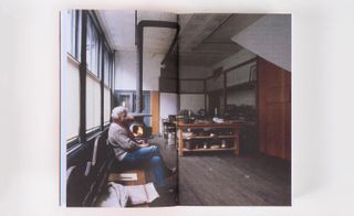 Donald Judd photographed in his old studio.