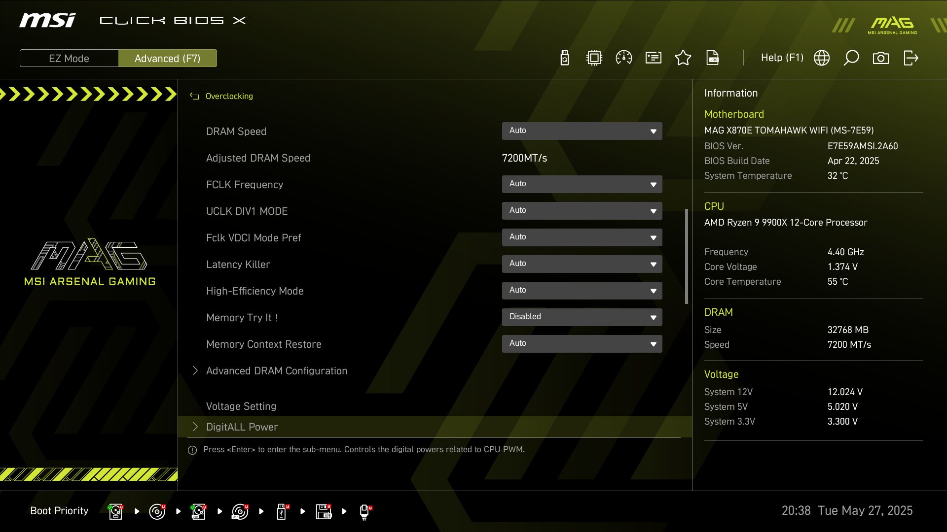 MSI MAG X870E Tomahawk Wifi