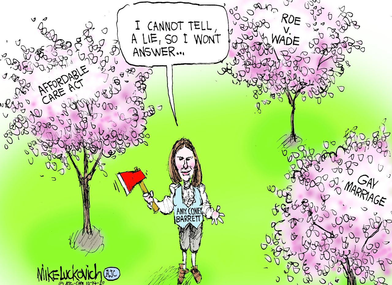 Political Cartoon U.S. Amy Coney Barrett SCOTUS