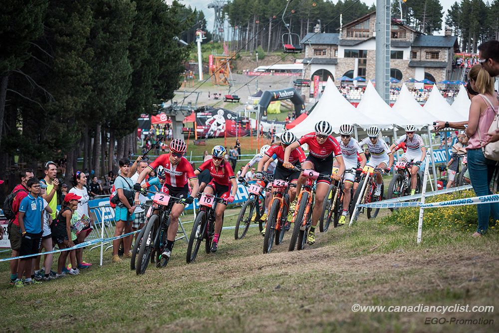 Women start with Alessandra Keller and Annika Langvad at the front