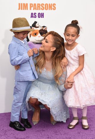Jennifer Lopez and her two children Max and Emme from 2015