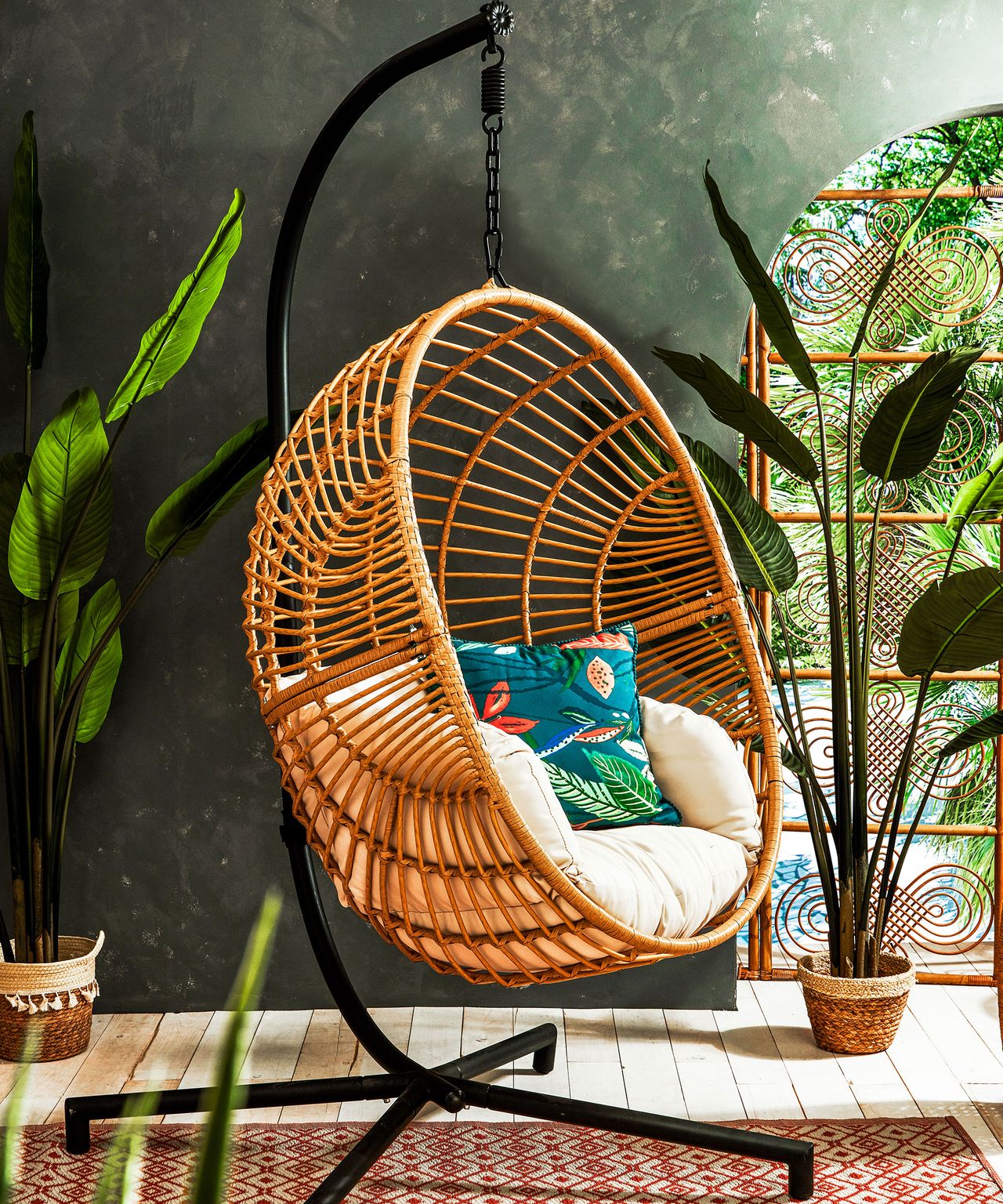 B&M hanging egg chairs are back in stock with a new design Gardeningetc
