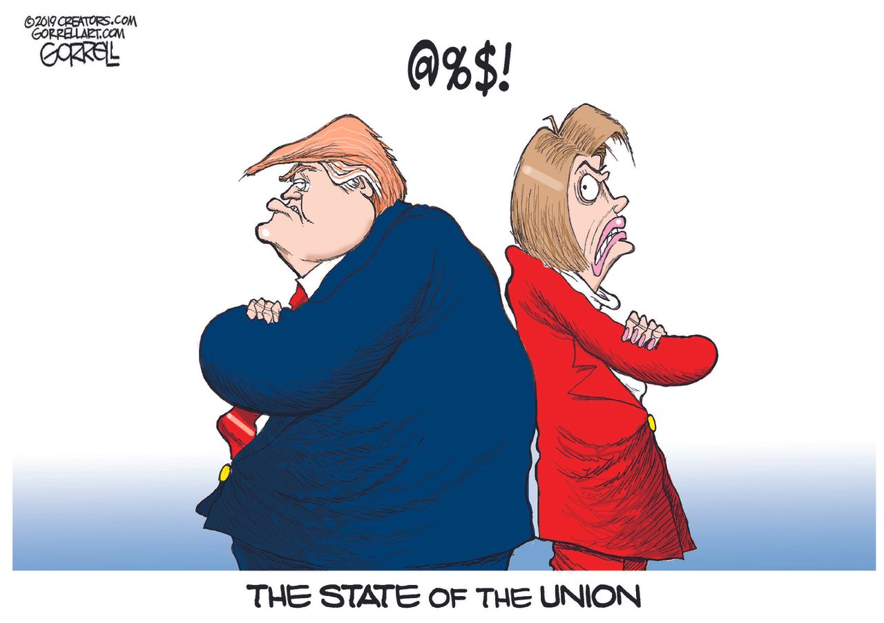 Political&amp;amp;nbsp;Cartoon&amp;amp;nbsp;U.S. Trump GOP State of the Union Nancy Pelosi