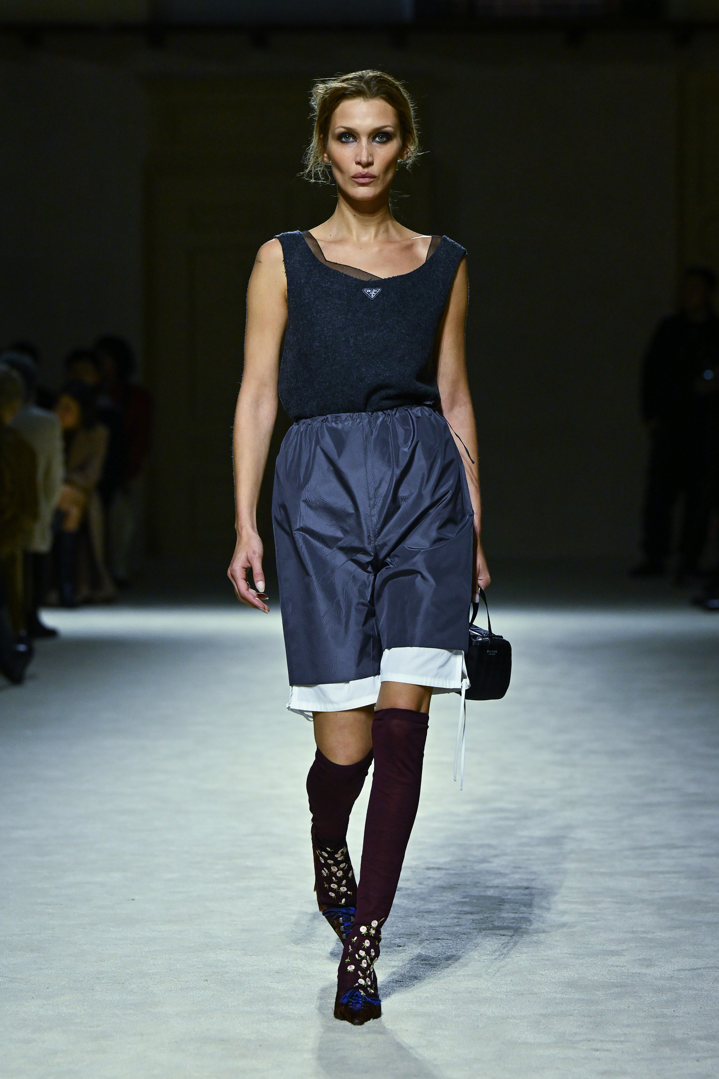 Hadid was wearing her final Prada look all along.