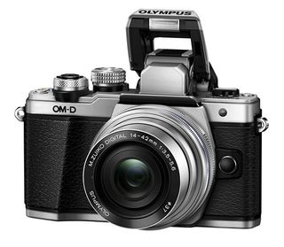 Both models have built-in flashes and a hot shoe. The OM-D E-M10 Mark II is pictured above.