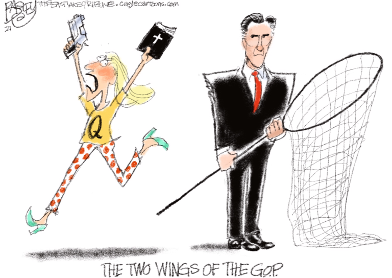 Political Cartoon U.S. gop right wing romney