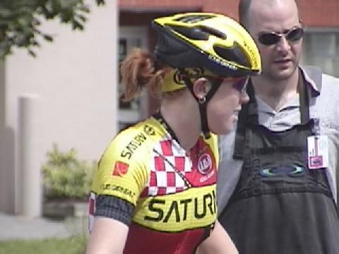 Clara Hughes raced for the Saturn women's team