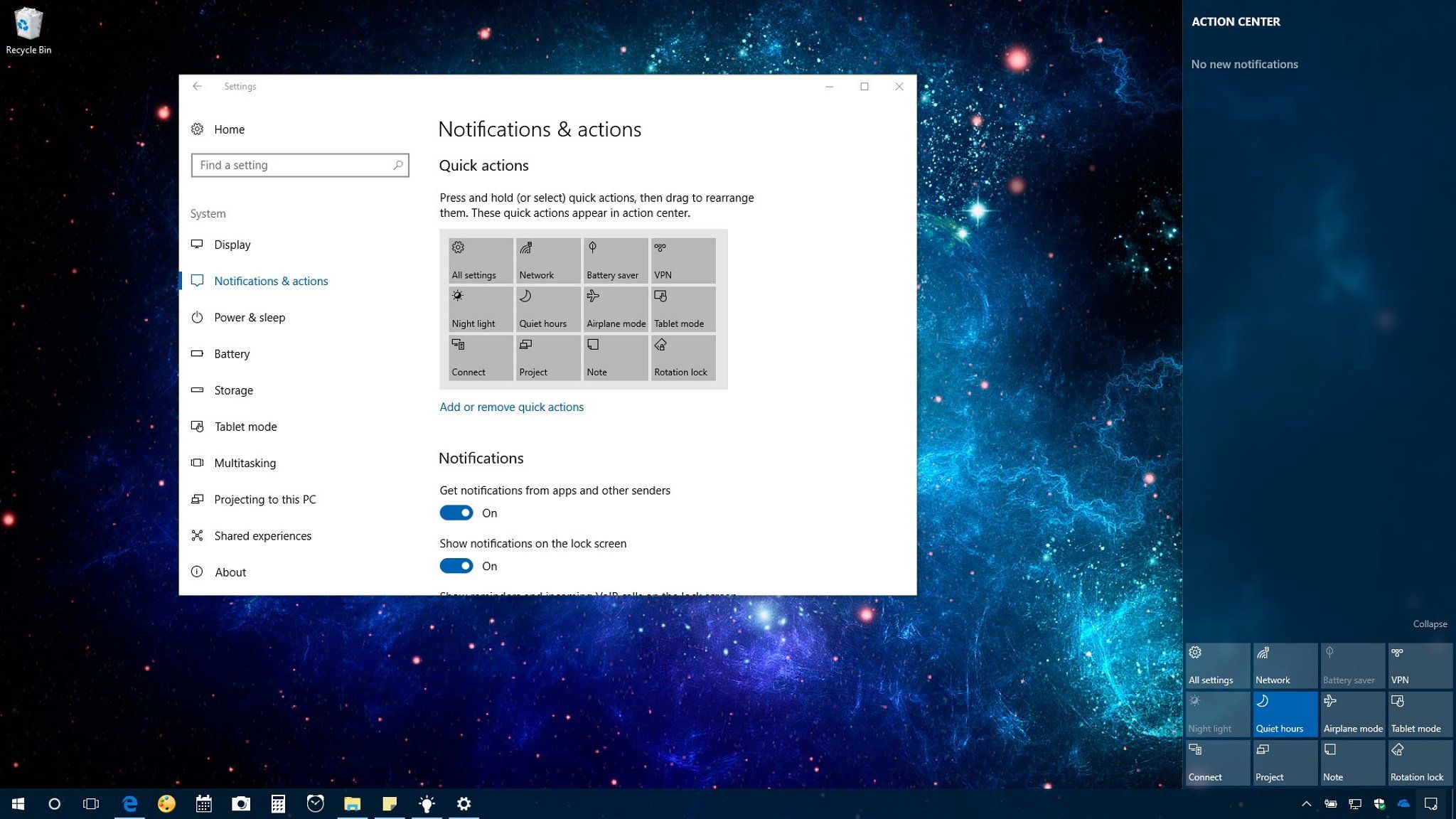 How to organize Windows 10 Action Center Quick actions buttons ...