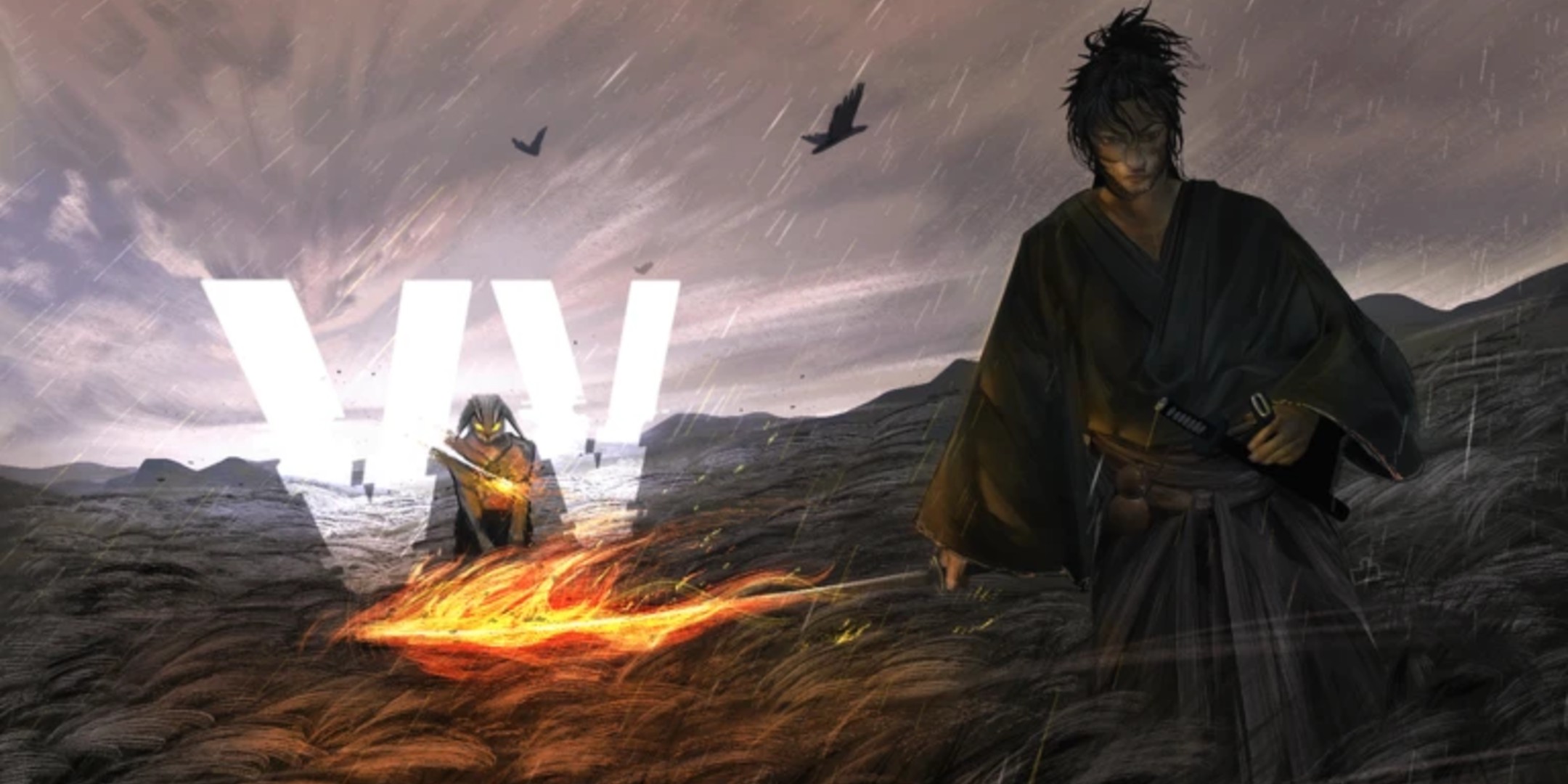 A Samurai walks across a rocky landscape in VV Ultimatum
