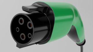 3D rendering of a type 1 electric car charger.