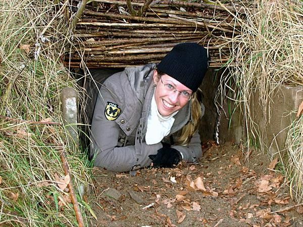 Sylvia Roberts overcame claustrophobia that day!