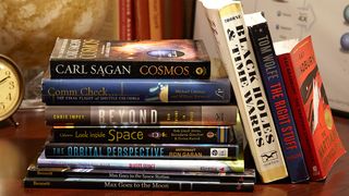 A pile of the best space books