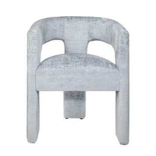 Gwen Sculptured Armchair by Jofran With Jacquard Fabric Upholstery