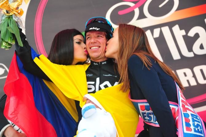 Rigoberto Uran (Sky Procycling) on the podium