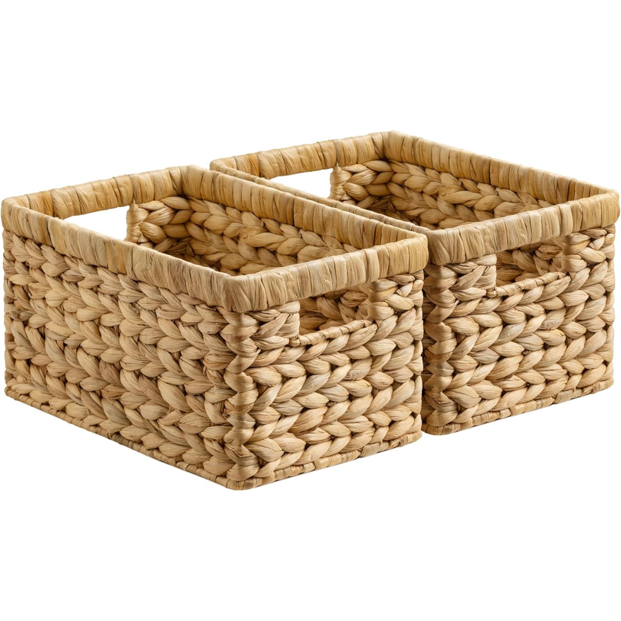 Wicker storage baskets