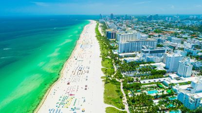 best place to buy a vacation home in Florida: Aerial view of Miami Beach, Miami, FL