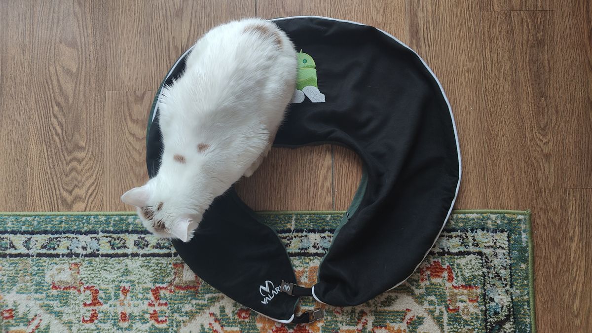 The sleeve of the Valari Gaming Pillow before the pillow has been inserted.