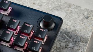 A black Turtle Beach Vulcan II TKL Pro wired gaming keyboard with Hall Effect magnetic switches