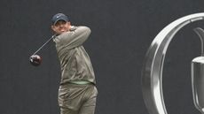 Rory McIlrroy tees off on the 1st hole during Day Four of the Open.