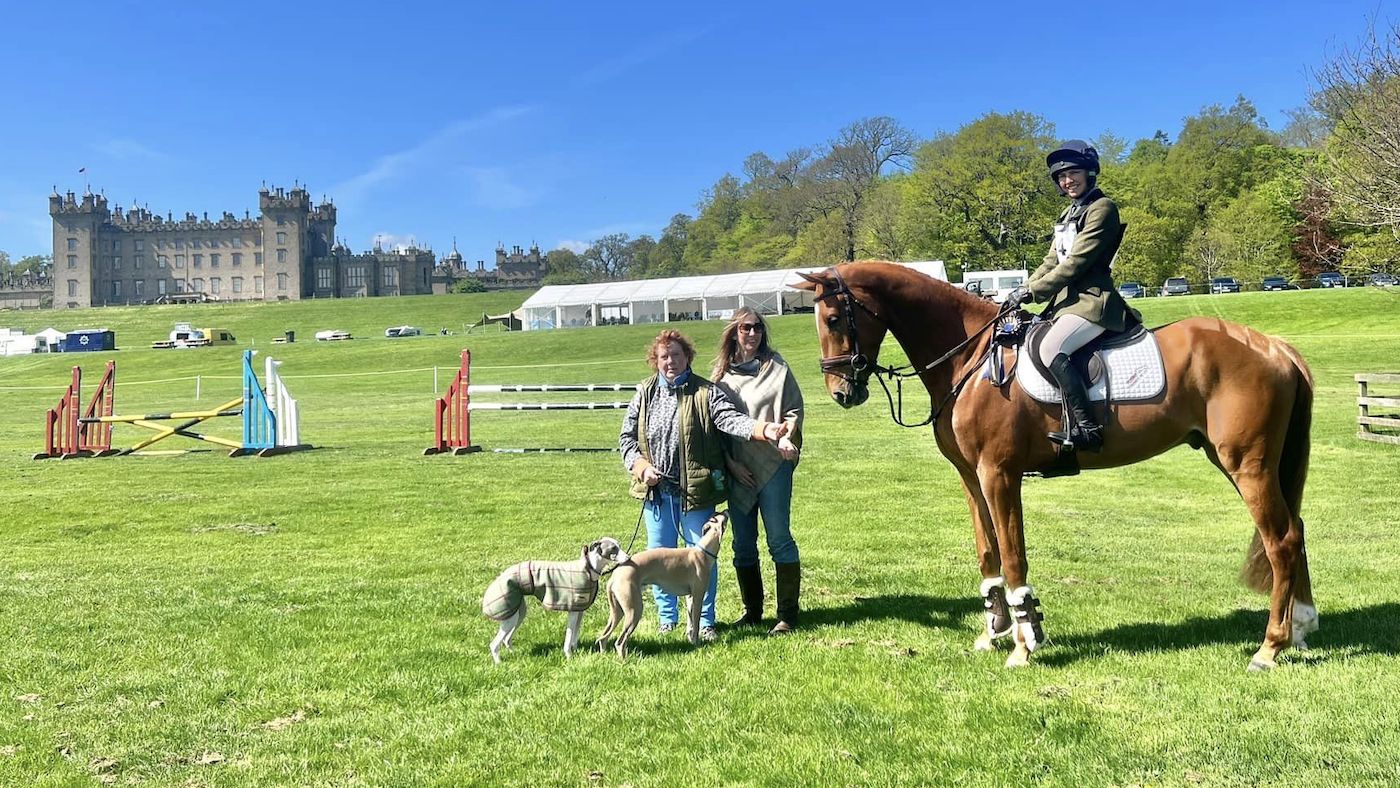 Emma Carmichael on Renkum Sportsman with co-owners Fiona Bell and Lesley Waugh.