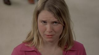 Bridget looking uncertain or annoyed in Bridget Jones's Diary