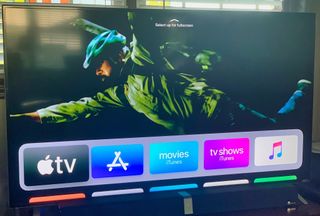 Apple TV home screen on tvOS 13