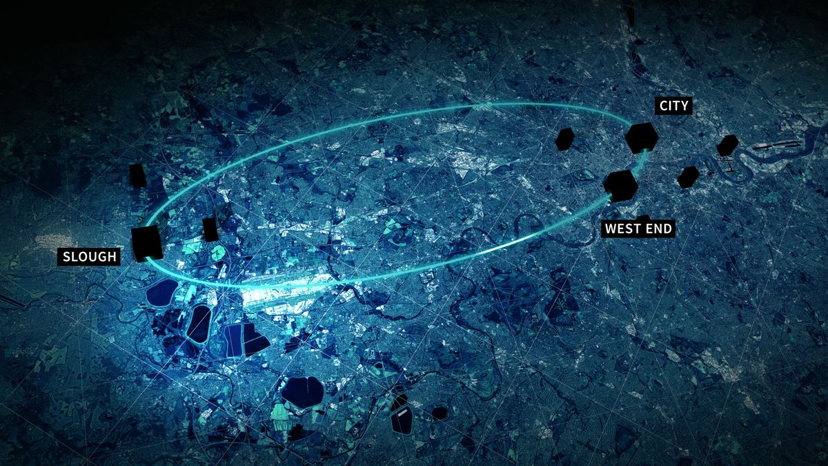 Map of BT and Toshiba&amp;#039;s QKD trial