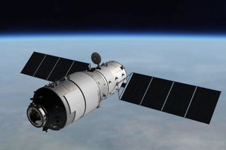 An artist's Illustration of China's Tiangong-1 space lab, which is expected to fall back to Earth between March 30 and April 2, 2018.